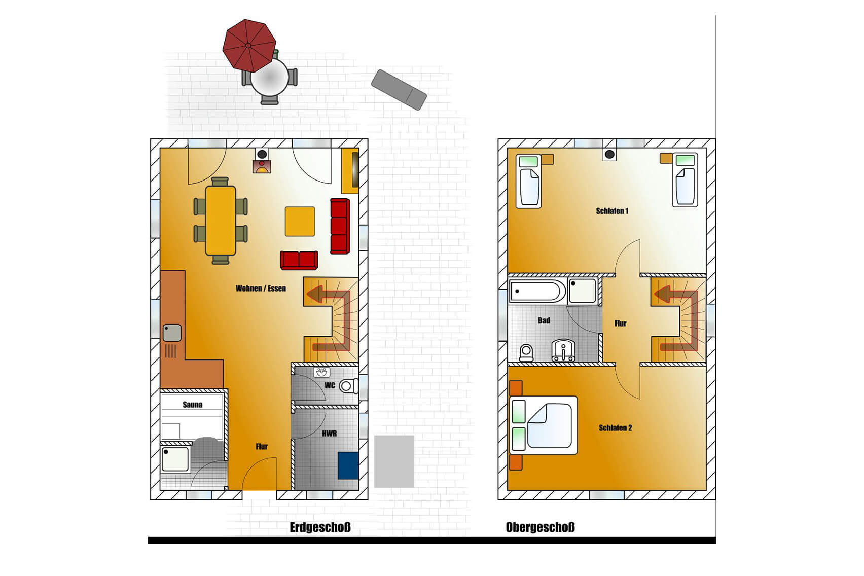 Ferienhaus Sichtschutz